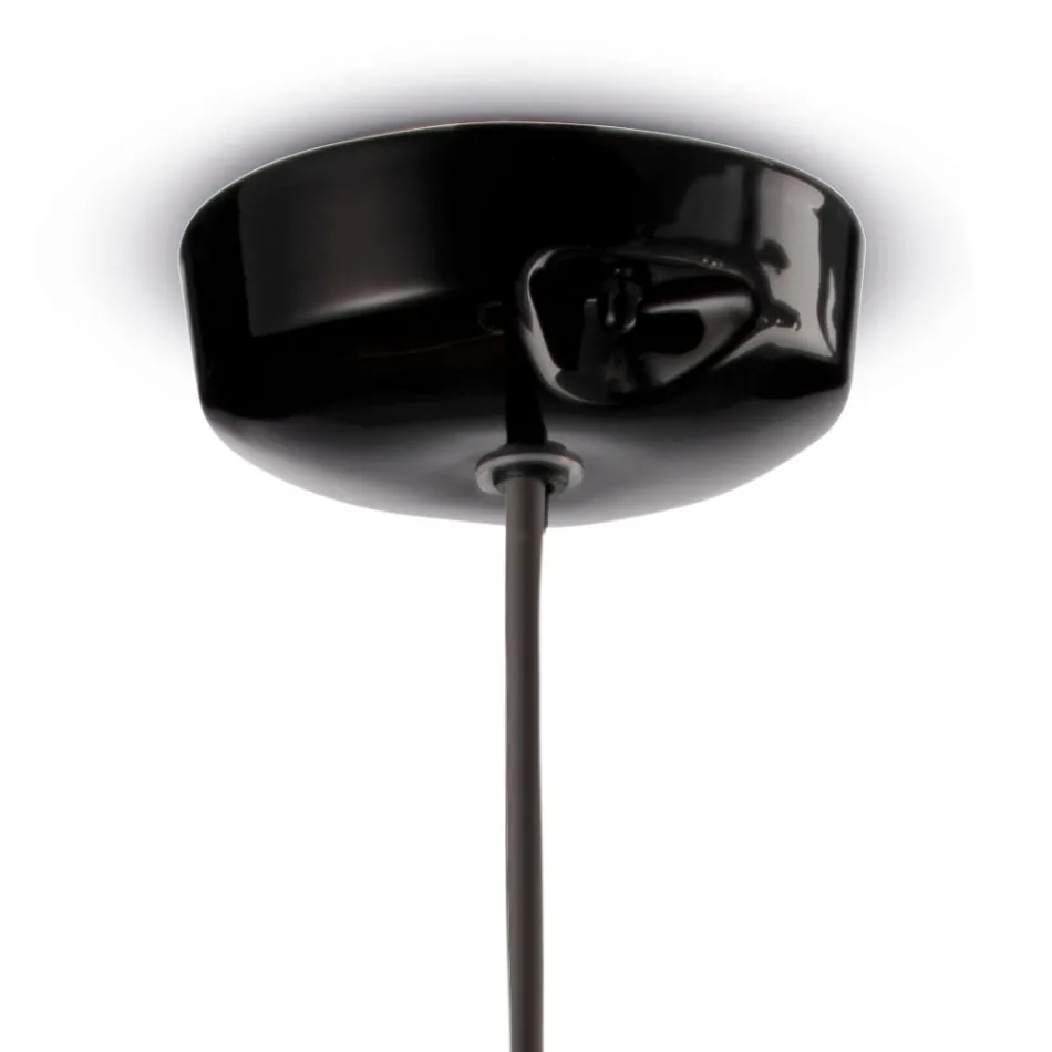 Glazen hanglamp in 2 verschillende afwerkingen Made in Italy - Afoxe Viadurini