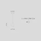 Glazen hanglamp in 2 verschillende afwerkingen Made in Italy - Afoxe Viadurini