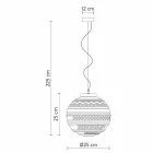 Hanglamp in wit satijnglas in 2 designformaten - Morse Viadurini