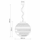 Hanglamp in wit satijnglas in 2 designformaten - Morse Viadurini