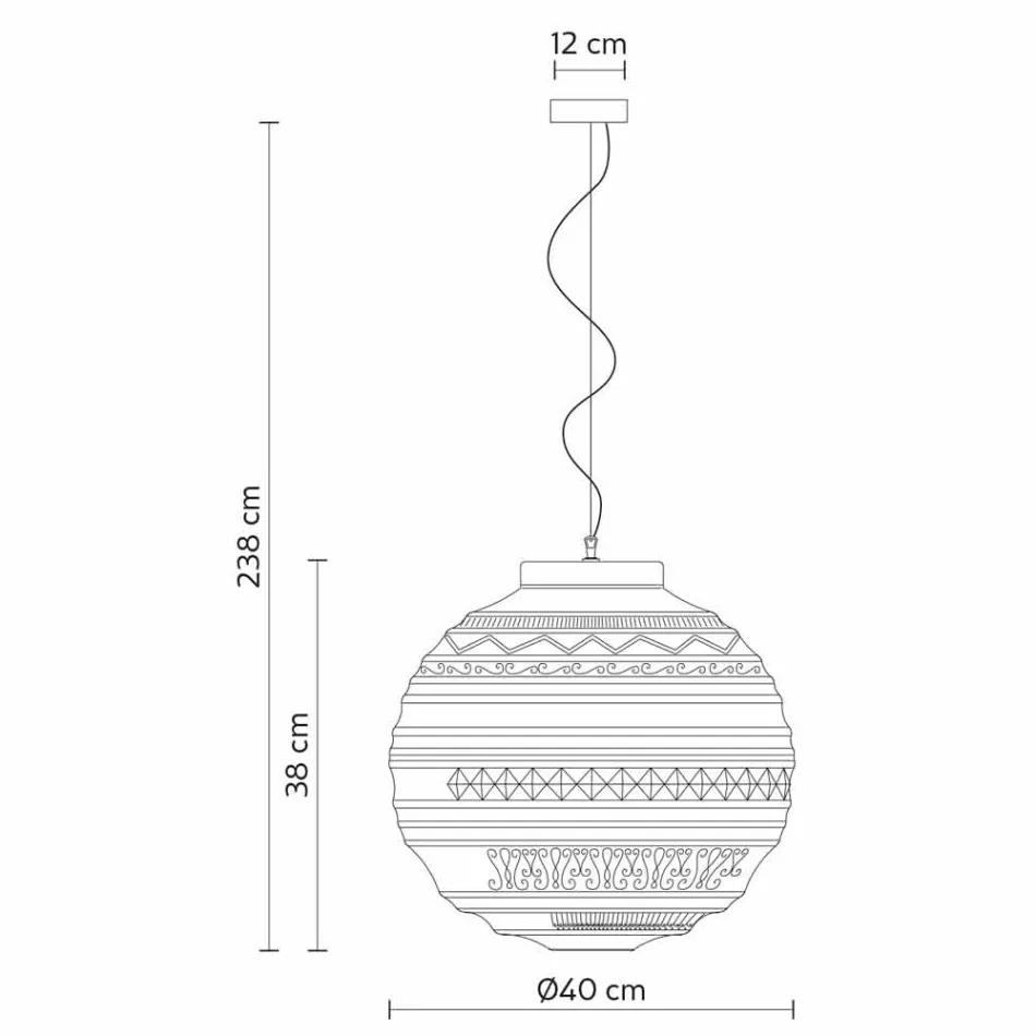 Hanglamp in wit satijnglas in 2 designformaten - Morse Viadurini