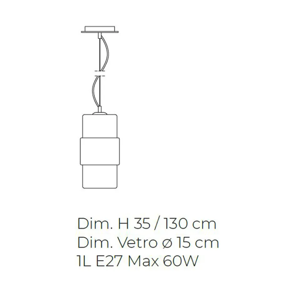 Hanglamp in handgeblazen glas in Venetië 15 cm - Satomi Viadurini