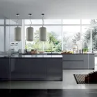 Handgeblazen glazen hanglamp gemaakt in Venetië - bamboe Viadurini