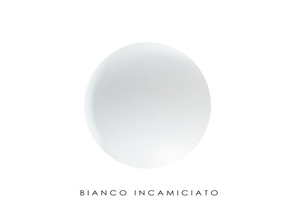 Handgeblazen witte Venetiaanse glazen hanglamp - Moon Viadurini