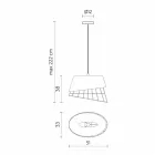 Hanglamp in wit glasvezel en metaal Elegant design - Solar Viadurini