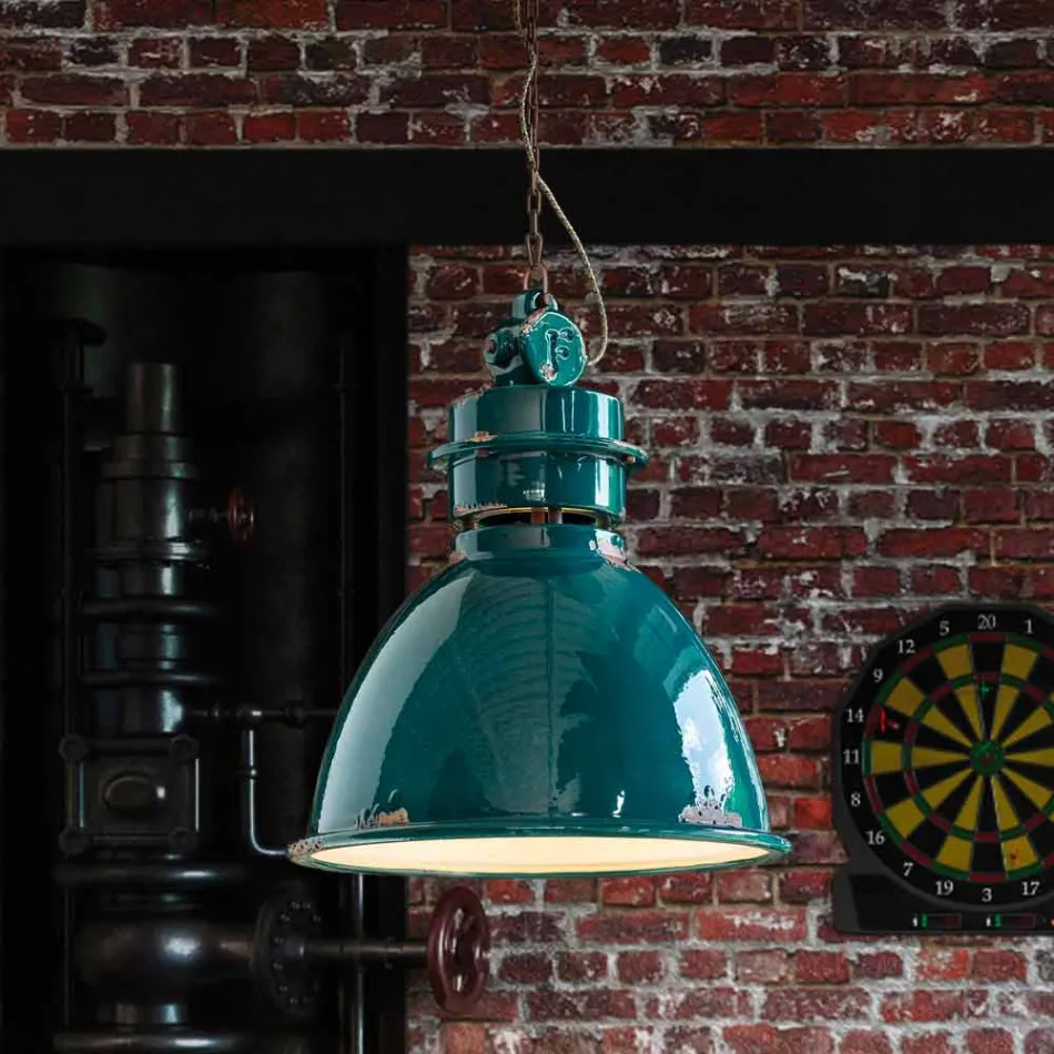 Industriële hanglamp vervaardigd ontwerp Katie Viadurini