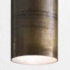 Industriële lamp suspensie Ø 10 cm zonnebloemen Il Fanale Viadurini