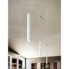 7W led-hanglamp in wit of mat zwart aluminium - Rebolla Viadurini