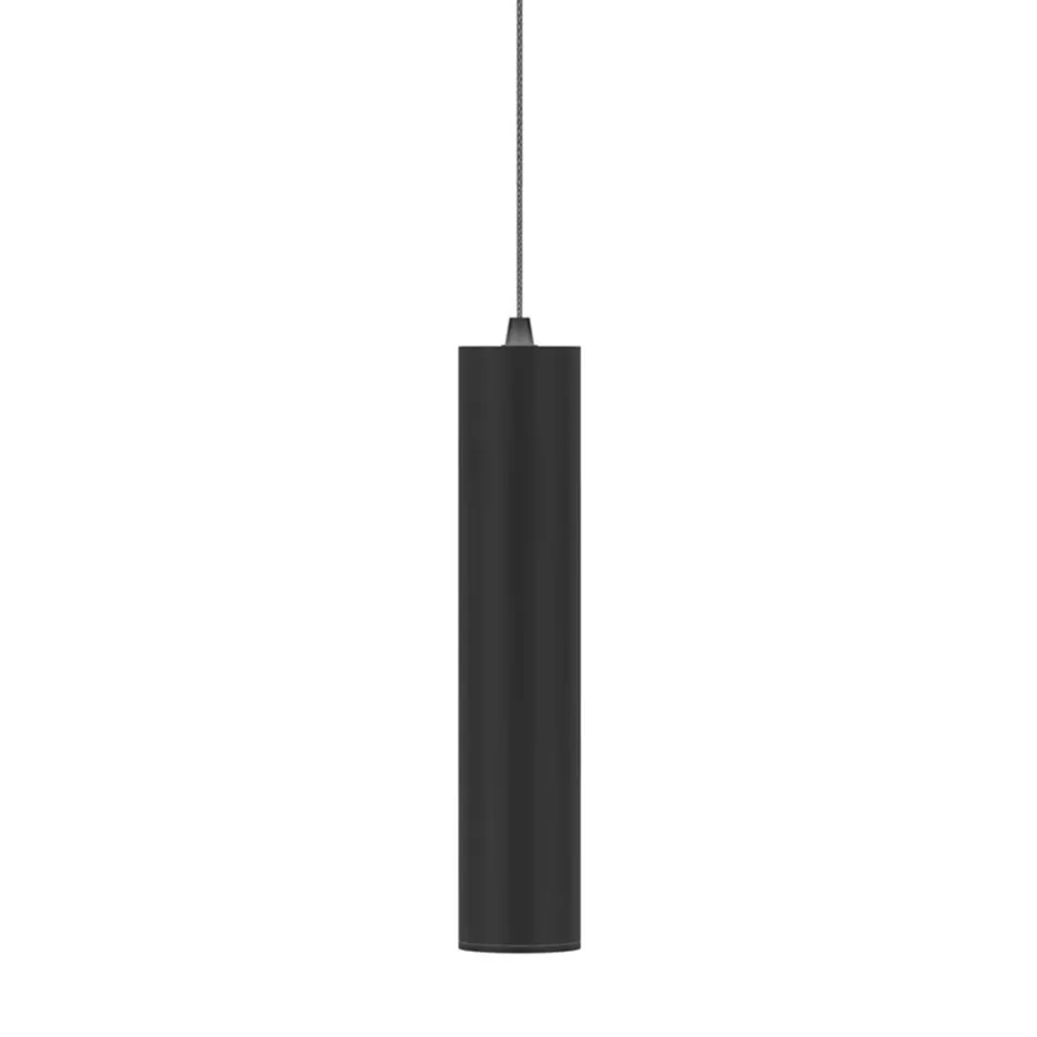 7W led-hanglamp in wit of mat zwart aluminium - Rebolla Viadurini