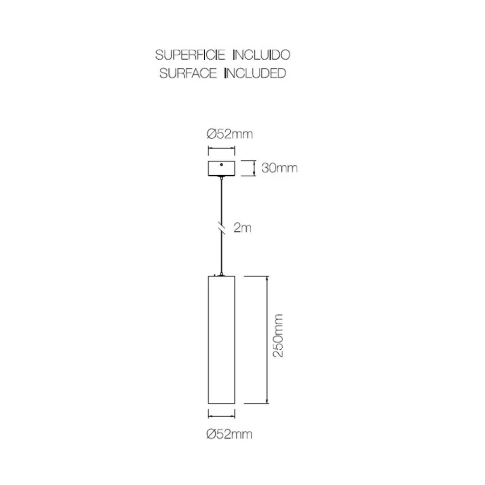 7W led-hanglamp in wit of mat zwart aluminium - Rebolla Viadurini