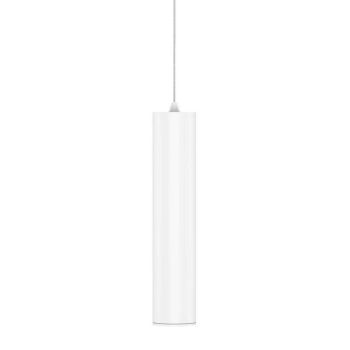 7W led-hanglamp in wit of mat zwart aluminium - Rebolla