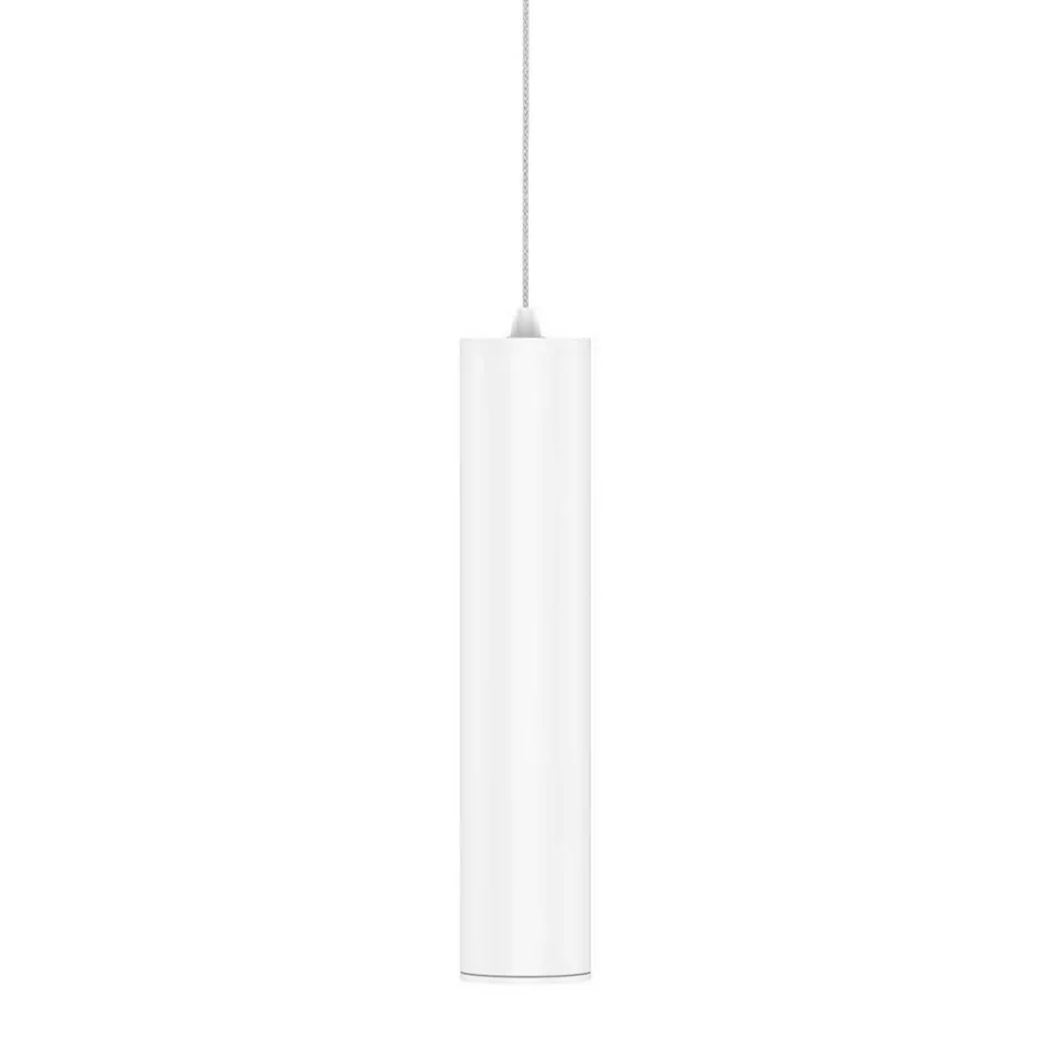 7W led-hanglamp in wit of mat zwart aluminium - Rebolla Viadurini