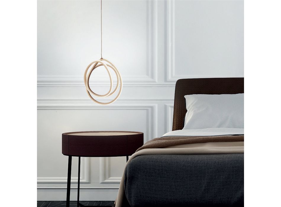 Grote of kleine LED-hanglamp in goudkleurig design - Point Viadurini