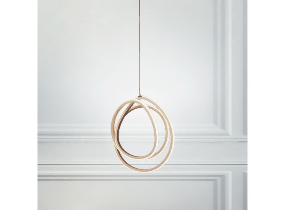 Grote of kleine LED-hanglamp in goudkleurig design - Point Viadurini