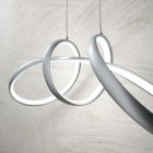 Led hanglamp in zilver metaal, 2 maten modern design - Lumino Viadurini