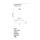 Led hanglamp in zilver metaal, 2 maten modern design - Lumino Viadurini