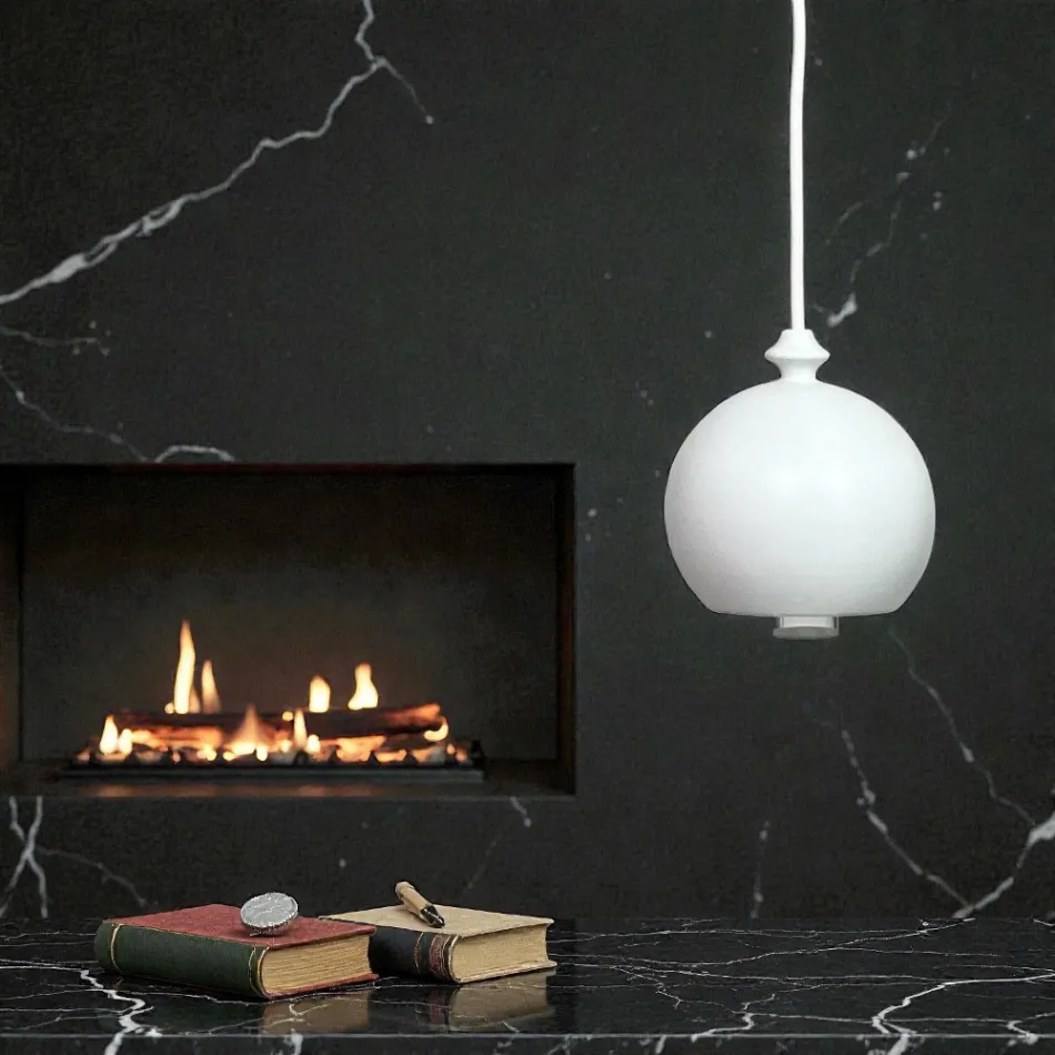 Aldo Bernardi moderne hanglamp in keramiek I Lustrini 5 Viadurini