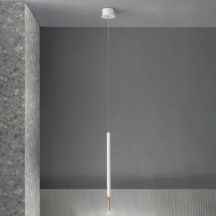 Moderne hanglamp met LED-licht in geverfd metaal - Lariks Viadurini