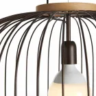 Hedendaagse hanglamp Steel Ø58xh.48xL.cavo100 cm Jana Viadurini