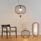 Hedendaagse hanglamp Steel Ø58xh.48xL.cavo100 cm Jana Viadurini