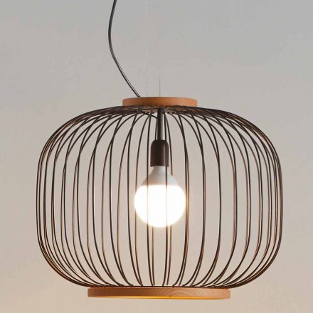 Hedendaagse hanglamp Steel Ø58xh.48xL.cavo100 cm Jana Viadurini