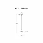 Hedendaagse hanglamp, Civetta Aldo Bernardi online Viadurini