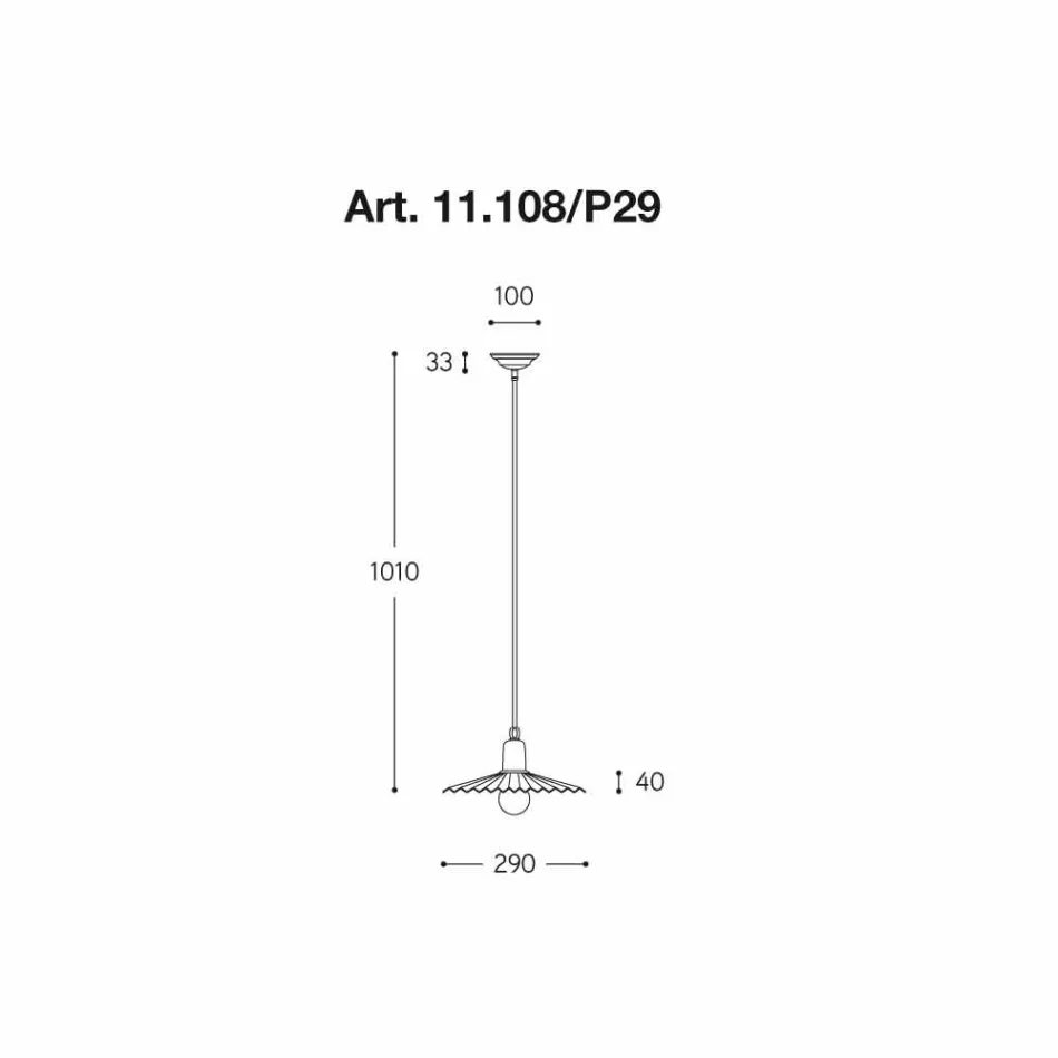 Hedendaagse hanglamp, Civetta Aldo Bernardi online Viadurini