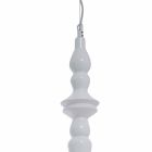 Hangende lampenkap kort in wit glanzend keramiek ontwerp - Cadabra Viadurini