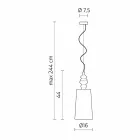 Hangende lampenkap in glanzend wit keramiek ontwerp - Cadabra Viadurini