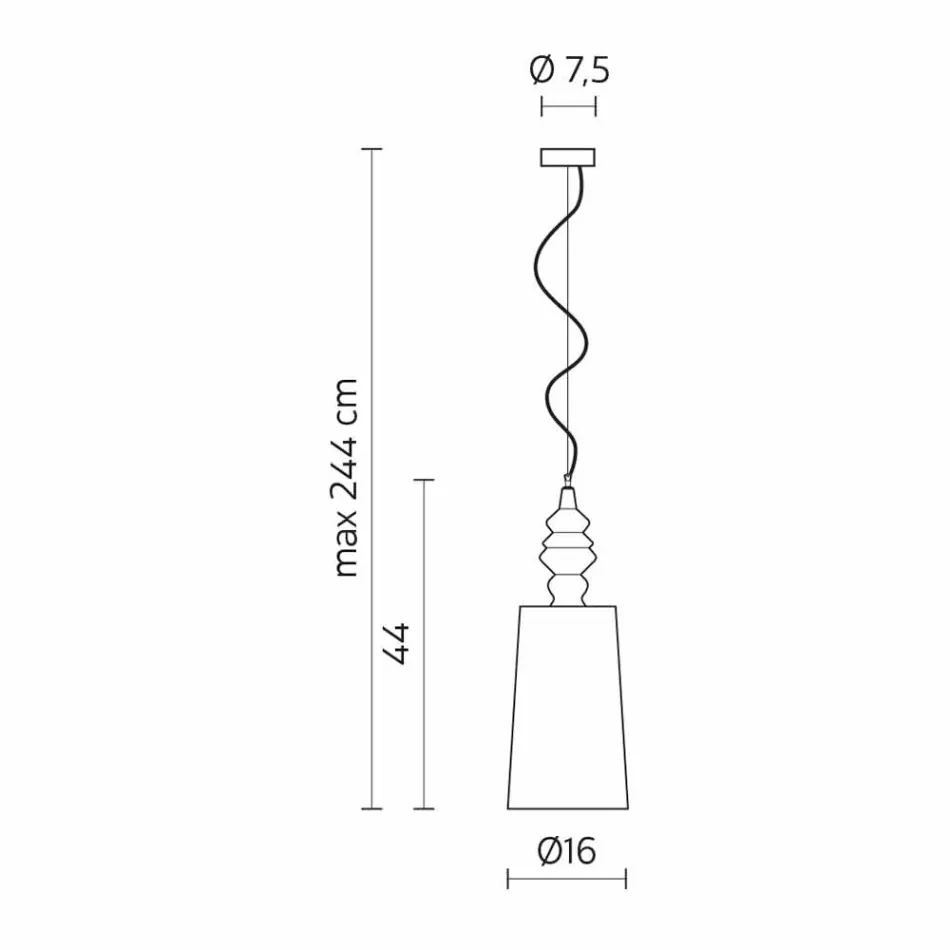 Hangende lampenkap in glanzend wit keramiek ontwerp - Cadabra Viadurini