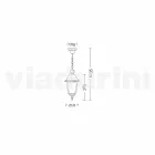 Buitenophanglamp van aluminium, gemaakt in Italië, Aquilina Viadurini