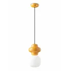 Hanglamp gemaakt van keramiek en glas Made in Italy - Capocabana Viadurini