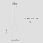 Hanglamp gemaakt van keramiek en glas Made in Italy - Capocabana Viadurini