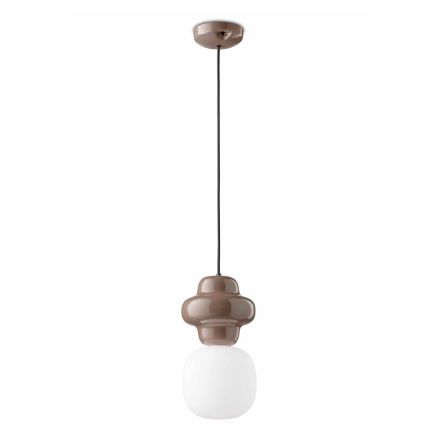 Hanglamp gemaakt van keramiek en glas Made in Italy - Capocabana Viadurini