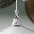 Ups en Down hanglamp in gedecoreerd keramiek 2 maten - Asti Viadurini