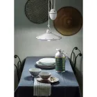 Ups en Down hanglamp in gedecoreerd keramiek 2 maten - Asti Viadurini