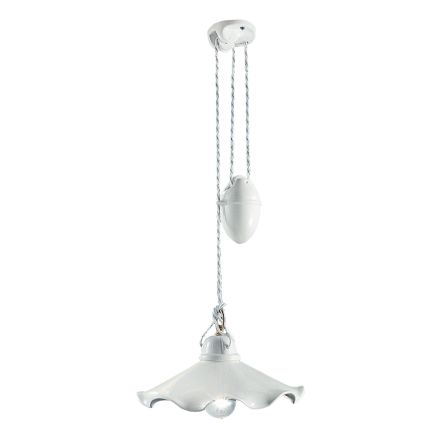 Ups en Down hanglamp in golvend glanzend keramiek - Belluno Viadurini