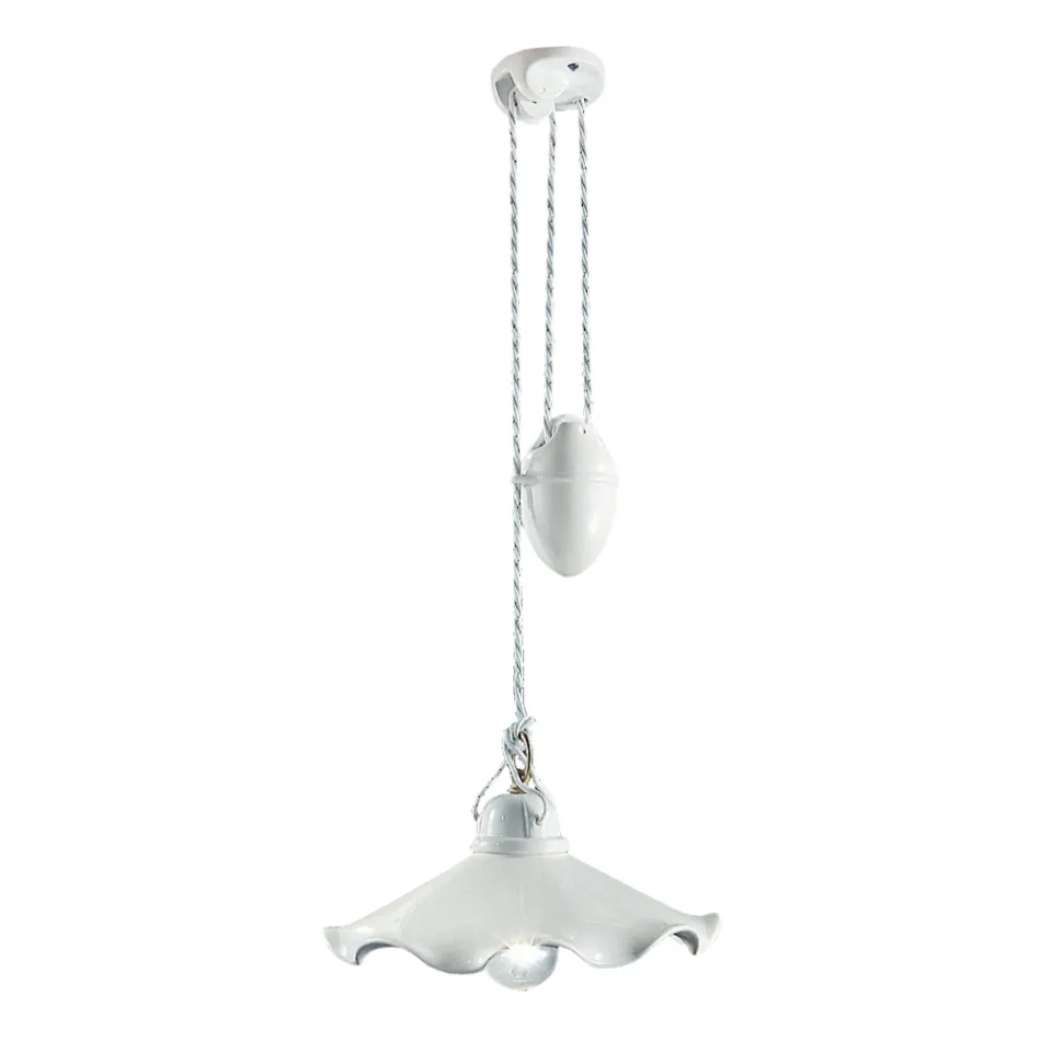 Ups en Down hanglamp in golvend glanzend keramiek - Belluno Viadurini