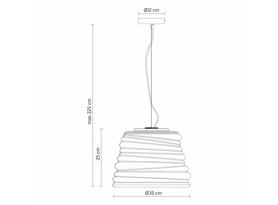 Woonkamer hanglamp in wit satijnglas 3 afmetingen - zacht Viadurini