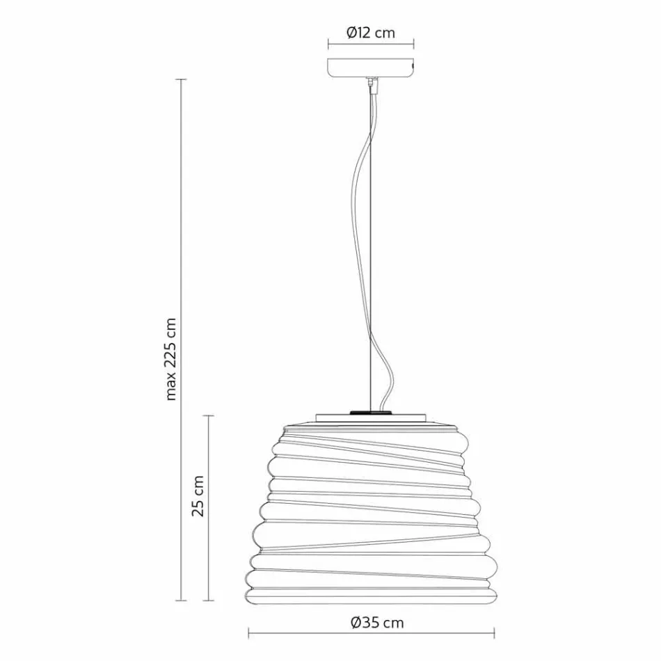 Woonkamer hanglamp in wit satijnglas 3 afmetingen - zacht Viadurini
