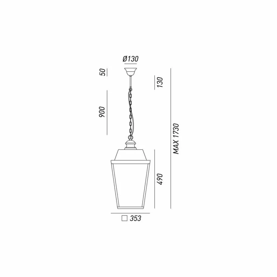 Lamp industriële stijl schorsing Quadro Il Fanale Viadurini
