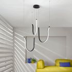 Drievoudige hanglamp met LED-licht in geverfd metaal - dennen Viadurini