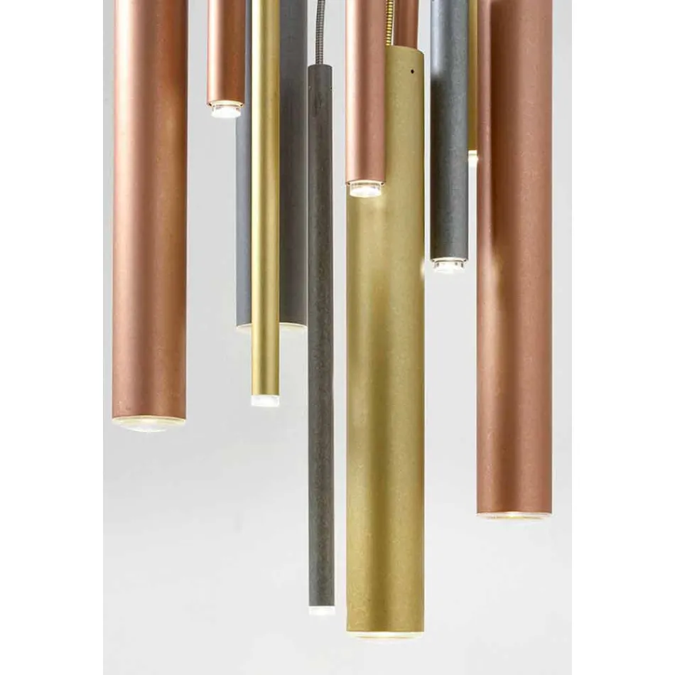 Moderne buisvormige hanglamp met flexibele kabel - Tubò Aldo Bernardi Viadurini