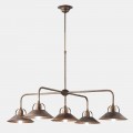 Vintage 5-lichts hanglamp in luxe messing - Cascina van Il Fanale