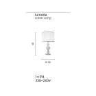 Klassieke steunlamp in Italiaans ambachtelijk glas en metaal - Memore Viadurini