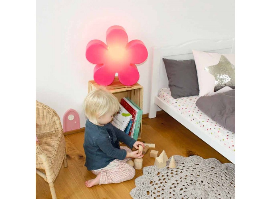 Tafellamp voor binnen of buiten Modern Design Gekleurde Bloem - Fiorestar Viadurini