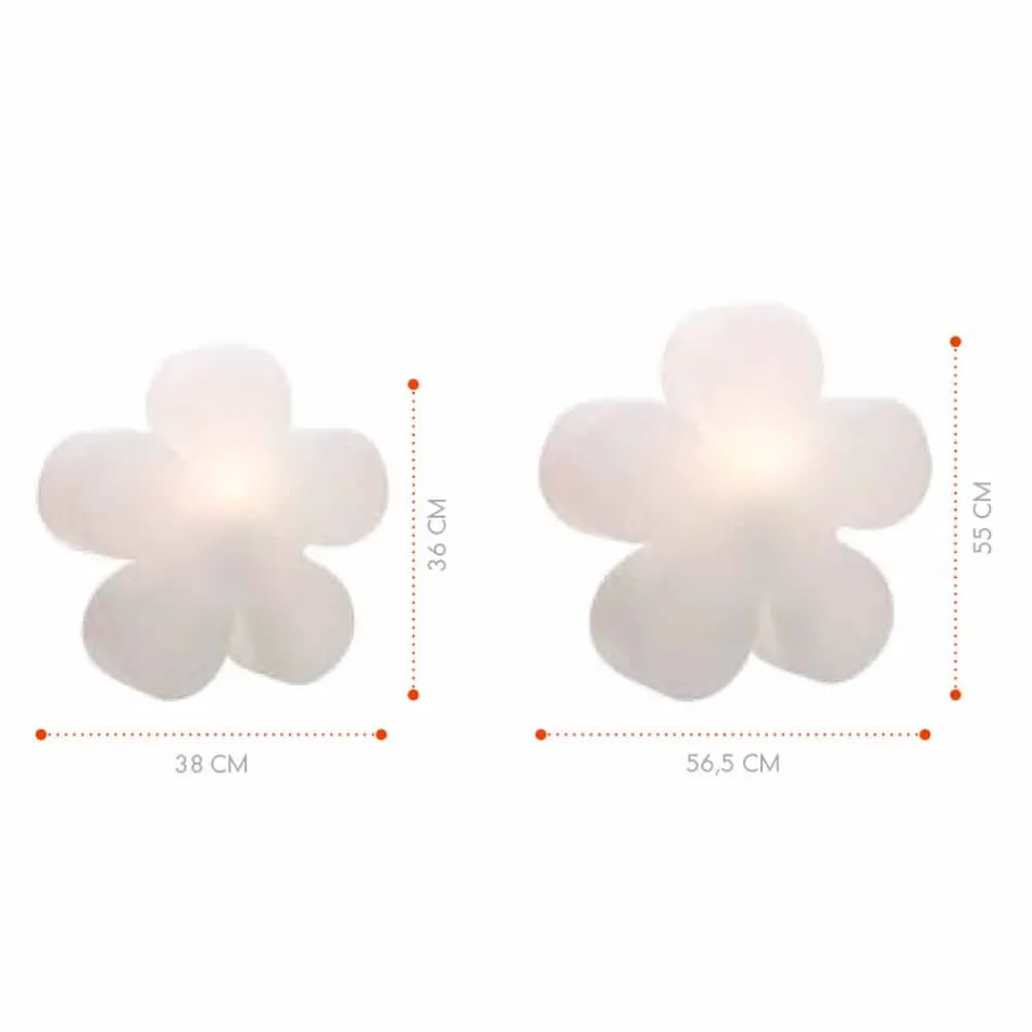 Tafellamp voor binnen of buiten Modern Design Gekleurde Bloem - Fiorestar Viadurini