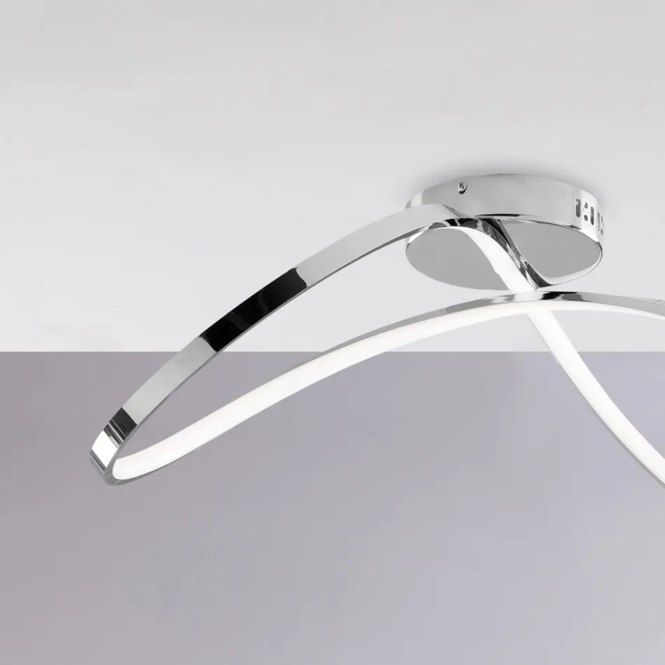 Handgemaakte lamp van glas en metaal, ideaal voor woonkamers en slaapkamers – Apollo Viadurini