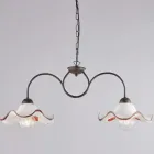 Handgemaakte lamp van glas en metaal, gemaakt in Italië, voor woonkamer en slaapkamer - Merope Viadurini