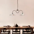 Handgemaakte lamp van glas en metaal, gemaakt in Italië, voor woonkamer en slaapkamer - Merope Viadurini